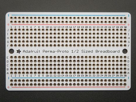 Adafruit “PermaProto” feles méretű forrasztható fejlesztői panel