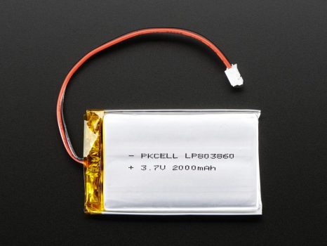 Lithium Ion Polymer Akkumulátor - 3.7v 2000mAh