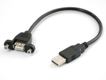 Beépíthető USB A Male - A Female kábel - 23cm