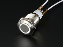   Fém ON/OFF kapcsoló világító fehér LED gyűrűvel - Vízálló