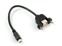 Beépíthető USB B Male - miniUSB Female kábel - 23cm