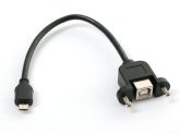 Beépíthető USB B Male - microUSB Female kábel - 23cm