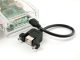 Beépíthető USB B Male - microUSB Female kábel - 23cm