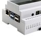 DIN ház - Raspberry PI 4 modellekhez - szürke fedővel