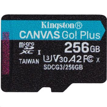 KINGSTON 256GB micSDHC Canvas Go! Plus 170R A2 C10 - Telepített rendszerrel PI5-höz