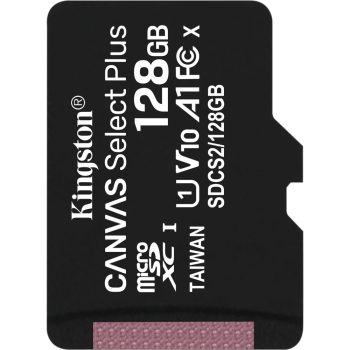 KINGSTON 128GB micSDHC Canvas Select Plus 100R A1 C10 - Telepített rendszerrel PI5-höz