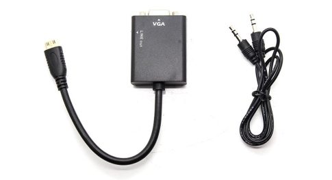 HDMI-VGA átalakító kábel audio csatlakozással