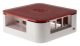 Quattro Case 120 x 120 x 55mm Fehér/Piros Ház Raspberry Pi 2, Pi 3, Pi 3B+-hoz