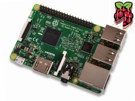 Raspberry Pi 3 Model B 64bit 1.2GHz Quad-Core  beépített Bluetooth4.1 és 802.11 b/g/n WIFI