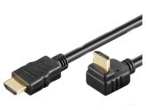   HDMI kábel aranyozott csatlakozással - HDMI 1.4 HDMI dugó HDMI dugó 270° 2m fekete