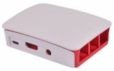   Hivatalos Raspberry PI ház - Raspberry PI 3B+-hoz Fehér/piros