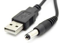USB - 5.5*2.1mm DC tápkábel - 0.9 m