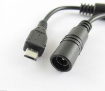 DC-microUSB adapter kábel 10cm