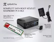   Argon ház PI4-hez 128GB SILICON POWER M.2 SATA SSD-vel, ajándék tápegységgel