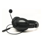   SZTEREO USB fejhallgató, fekete, 2m-es kábel, ki-be kapcsolható mikrofonnal