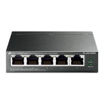   TP-LINK FÉMHÁZAS ASZTALI Switch 5x1000Mbps (4xPOE+), TL-SG105PE