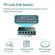 TP-LINK FÉMHÁZAS ASZTALI Switch 5x1000Mbps (4xPOE+), TL-SG105PE