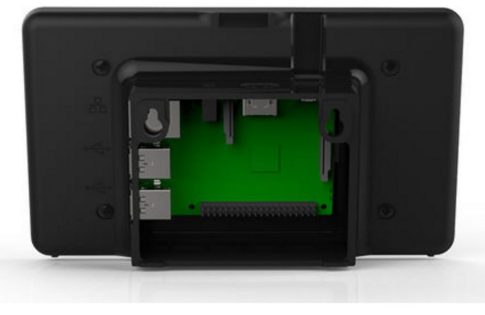 Érintőkijelző ház Raspberry PI 3-hoz és 7" DSI kijelzőhöz - fekete