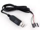 PL2303 USB-TTL Serial Debug kábel / Konzol kábel Raspberry Pi-hez (100cm)