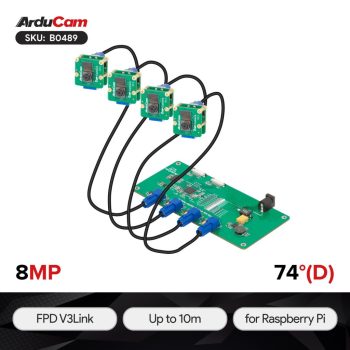 Arducam V3Link Camera Kit for TI Development Boards-4×IMX219 V3Link Kit