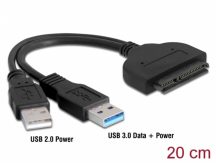   Delock SATA III - USB 3.0 konverter SSD-khez - SATA 6 Gb/s 22 pin > USB 3.0-A male + USB 2.0-A male