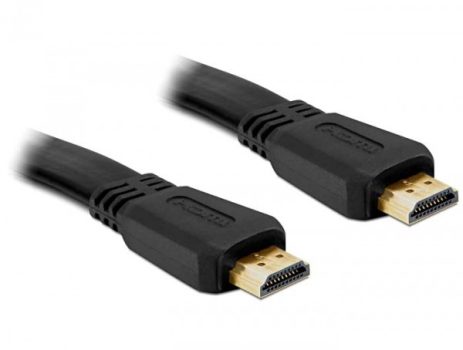 Delock High Speed HDMI Ethernet kábel - A apa/apa 5,0m lapos 4K30Hz