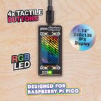   PICO DISPLAY - 240×135 Pixel, 18 bit, IPS , 4 nyomógombbal , RGB LED-del