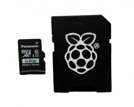 Hivatalos 64GB microSD (A1/C10/U3) memória kártya Raspberry PI4-hez Telepített NOOBS3.3.1 rendszerrel