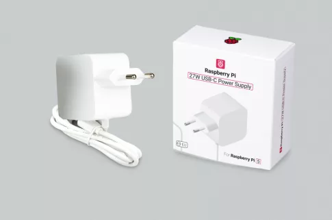 Raspberry Pi 27W USB-C Tápegység Raspberry PI 5 számítógéphez – Fehér (EUW) Raspberry Pi 27W USB-C Tápegység Raspberry PI 5 számítógéphez – Fehér (EUW)