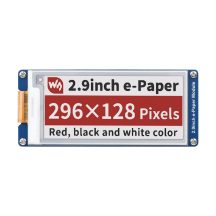   2,9inch E-Ink kijelző, 296x128, piros/fekete/fehér, SPI interfész
