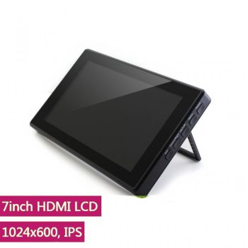 7inch HDMI, 1024x600, IPS kapacitív érintőkijelző, karcálló edzett üveg előlappal