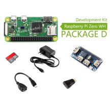   Raspberry Pi Zero WH (built-in WiFi) Development Kit - 4 portos USB HAT modullal