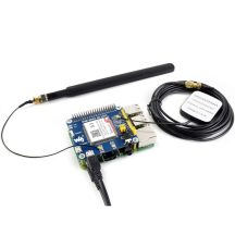  4G / 3G / 2G / GSM / GPRS / GNSS (GPS/GLONASS) HAT modul Raspberry Pi-hez, LTE CAT4 150Mbps IoT