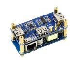   PoE Ethernet / USB HUB HAT Raspberry Pi Zero-hoz, 1x RJ45, 3x USB