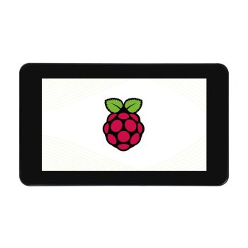 Raspberry Pi 7" Multitouch Display - Capacitive / multit-point (5) / DSI port - 800x480,  házzal