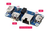   1x RJ45 Ethernet , 3x USB 2.0 HUB portbővítő Raspberry PI Zero-hoz házzal