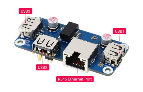 1x RJ45 Ethernet , 3x USB 2.0 HUB portbővítő Raspberry PI Zero-hoz házzal