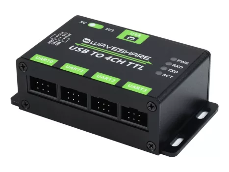 Ipari USB - 4 csatornás TTL átalakító, USB - UART, többszörös védelem és rendszertámogatás Ipari USB - 4 csatornás TTL átalakító, USB - UART, többszörös védelem és rendszertámogatás