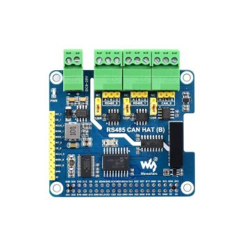 Izolált RS485 CAN HAT modul Raspberry Pi-hez, 2x RS485 és 1x CAN, többféle védelemmel