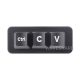 Ctrl C/V gyorsbillentyű-billentyűzet programozóknak, 3 gombos, RP2040 chip, CNC mart fém ház, gumitalp a stabilitásért, konfigurálható RGB LEDek