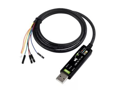 Ipari USB - TTL (D) soros kábel, eredeti FT232RNL chip, több védelmi áramkör, több rendszer támogatása, Raspberry Pi 5 soros DEBUG port hibakereséséhez alkalmas