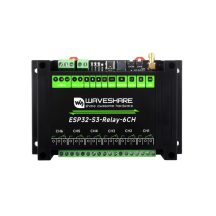   Ipari 6 csatornás ESP32-S3 WiFi relé modul, WiFi / Bluetooth / RS485 vezérlés, RS485 / Pico HAT interfészek, többszörös védelemmel, DIN sínre szerelhető