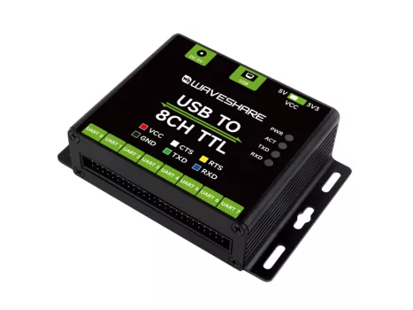 Ipari USB - 8 csatornás TTL átalakító, USB - UART, Többszörös védelmi áramkörök, Több rendszer támogatása, USB - TTL adapter Ipari USB - 8 csatornás TTL átalakító, USB - UART, Többszörös védelmi áramkörök, Több rendszer támogatása, USB - TTL adapter