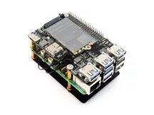   PCIe - M.2 4G/5G és USB 3.2 HAT Raspberry Pi 5-höz, Kompatibilis a SIMCom/Quectel 4G/5G modulokkal, Raspberry Pi 5 HAT, Nagysebességű hálózatépítés