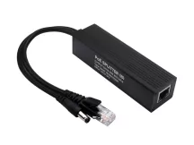   Ipari Gigabit PoE osztó, 5 V 5 A-es DC (5.5 / 2.1 mm) kimeneti port, beépített MPS vezérlőchip, nagyobb biztonság és stabilitás