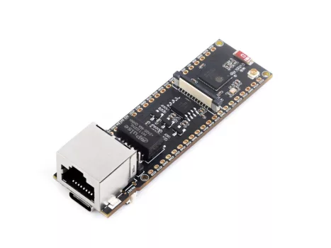 ESP32-S3 ETH fejlesztőkártya, 10/100Mbps RJ45 Ethernet port, Wi-Fi és Bluetooth támogatás, 240MHz kétmagos processzor