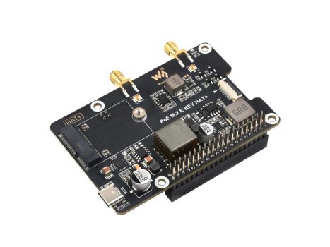 PCIe – M.2 E KEY adapter PoE funkcióval Raspberry Pi 5-höz, kompatibilis NGFF (M.2 E Key) vezeték nélküli hálózati kártyával, Raspberry Pi 5 PCIe HAT