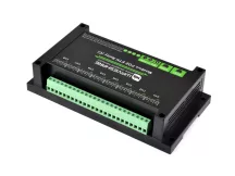  Két Ethernet-porttal rendelkező, 8-csatornás relémodul, Modbus RTU protokoll, PoE tápellátás, különféle szigetelő- és védelmi áramkörökkel, ipari minőségű, sínre szerelhető ház