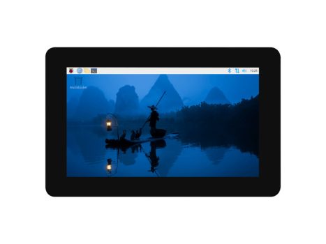 7 inch DSI kapacitív érintőkijelző, 1280 × 720 pixel, IPS panel, optikai ragasztású edzett üvegpanel, 10 pontos érintés, ujjlenyomatmentes üvegfelület,fém hátlap
