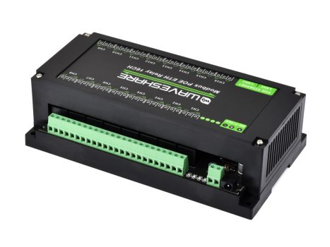 16 csatornás Ethernet relé modul, Modbus RTU / Modbus TCP protokoll, Ethernet port kommunikáció, támogatja a PoE tápegységet, különféle leválasztó és védelmi áramkörökkel